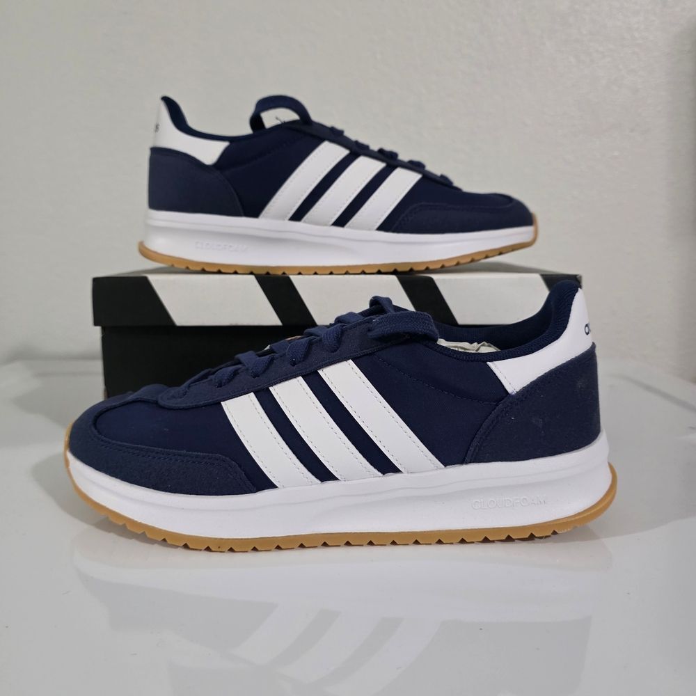 NWT Adidas Run 70s 2.0 J Sneakers - Navy Blue/White - Size 7Y women 8